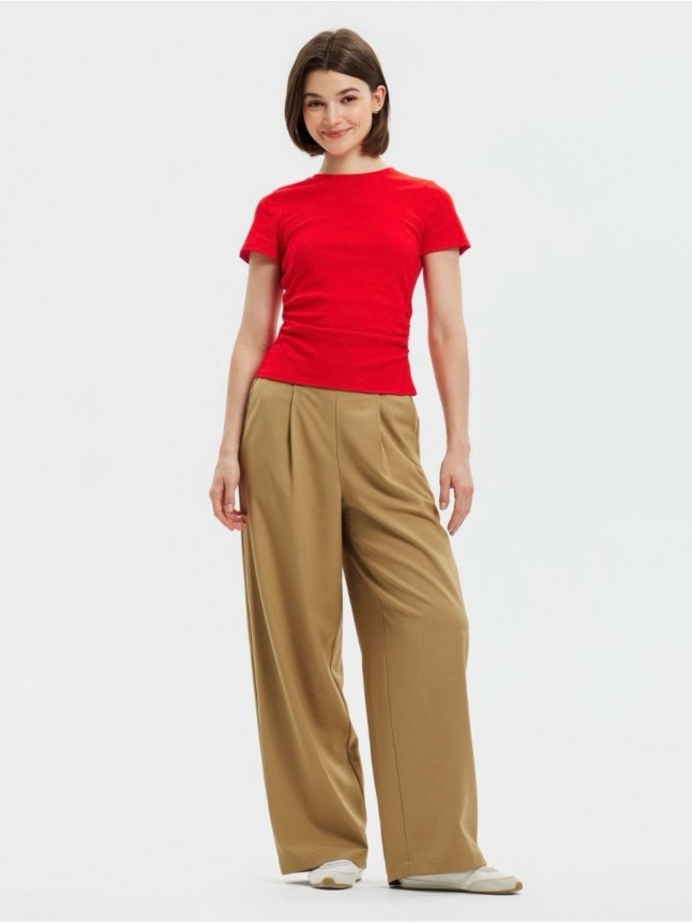 Red Ribbed Top - Picture 3 of 6